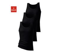 Tanktop H.I.S "Feinripp", Herren, Gr. 3, schwarz, Feinripp, Obermaterial: 100% Baumwolle, unifarben, Basic, figurbetont, tiefer Rundhals, eingefasste Kante, Tops Tanktop, aus weicher Baumwollqualität
