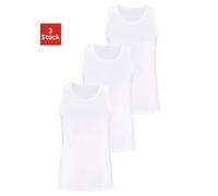 Tanktop H.I.S "Unterhemd für Herren", Herren, Gr. 5/M, weiß, Jersey, Obermaterial: 100% Baumwolle, unifarben, Basic, körpernah, Rundhals, Tops Tanktop, mit Rundhals aus Baumwolle (809123-5) weiß
