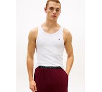 Tanktop, Herren, Gr. S (48), weiß, Web, Obermaterial: 57% Baumwolle, 38% Polyester, 5% Elasthan, TOMMY HILFIGER UNDERWEAR, unifarben, regular fit normal, Rundhals, Tops Tanktop, Regular fit mit Rundha