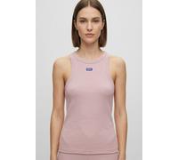 Tanktop HUGO "Easy Tank", Damen, Gr. M (38), light, pastel pink 681, Feinripp, Obermaterial: 96% Baumwolle, 4% Elasthan, unifarben, slim fit normal, Rundhals, Tops Tanktop, Stretch-Baumwolle, Slim Fit