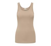 Tanktop JDY "JDYAVA S/L TANK TOP 180 JRS NOOS", Damen, Gr. S, braun (humus), Jersey, Obermaterial: 95% Baumwolle, 5% Elasthan, unifarben, slim fit normal, Rundhals, Tops Tanktop, in Basic-Form (327237