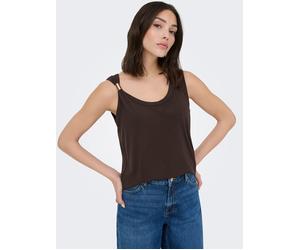 Tanktop JDY "JDYUFFA S/L TOP JRS NOOS", Damen, Gr. XL, chicory coffee, Jersey, Obermaterial: 62% Polyester, 33% Viskose, 5% Elasthan, unifarben, normal, Rundhals, Tops Tanktop (66679625-XL) chicory co