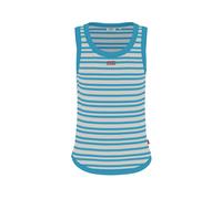 Tanktop JOOP "Tiani", Damen, Gr. M, turquioseaqua, Rippware, Obermaterial: 94% Baumwolle, 6% Elasthan, regular fit, Rundhals, Tops Tanktop, im Streifendesign (93166346-M) turquioseaqua