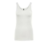 Tanktop KIDS ONLY "KOGLIVE LOVE S/L TANK TOP JRS NOOS", Mädchen, Gr. 134/140, weiß (cloud dancer), Jersey, Obermaterial: 95% Baumwolle, 5% Elasthan, unifarben, regular fit normal, Rundhals, Tops Tankt
