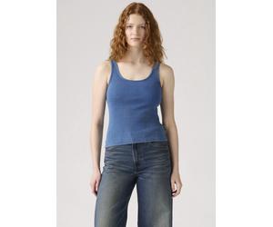 Tanktop LEVI'S "CLASSIC FIT TANK", Damen, Gr. XS (34), blau (indigo rib light ind), Rippware, Obermaterial: 100% Baumwolle, unifarben, regular fit normal, Rundhals, Tops Tanktop (58008565-XS) indigo r