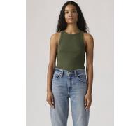 Tanktop LEVI'S "ESSENTIAL RACER TANK", Damen, Gr. L (40), grün (garment dye fa191913 deep depths rib), Jersey, Obermaterial: 95% Baumwolle, 5% Elasthan, slim fit normal, Rundhals, Tops Tanktop, Slim F