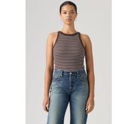 Tanktop LEVI'S "ESSENTIAL RACER TANK", Damen, Gr. M (38), may stripe java rib, Jersey, Obermaterial: 95% Baumwolle, 5% Elasthan, slim fit normal, Rundhals, Tops Tanktop, Slim Fit (41868000-M) may stri