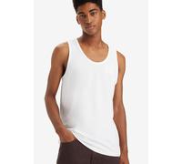 Tanktop LEVI'S, Herren, Gr. XXL, weiß (hellweiß), Obermaterial: 100% Baumwolle, unifarben, regular fit taillenbedeckt, Rundhals, Tops Tanktop, mit Logo Stickerei (42059443-XXL)
