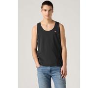 Tanktop LEVI'S "LSE HOUSEMARK TANK", Herren, Gr. M, schwarz phantom, Jersey, Obermaterial: 100% Baumwolle, unifarben, regular fit normal, Rundhals, Tops Tanktop, mit Logo Stickerei (28768602-M) schwar