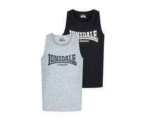Tanktop LONSDALE "AVERHAM", Herren, Gr. M, schwarz (schwarz, marl g), Obermaterial: 100% Baumwolle, Tops Tanktop (49271455-M) schwarz, marl g