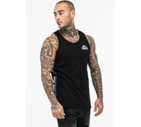 Tanktop LONSDALE "CLOUSTA", Herren, Gr. M, schwarz-weiß (schwarz, weiß), Jersey, Obermaterial: 100% Baumwolle, bedruckt, Rundhals, Tops Tanktop (52275144-M) schwarz, weiß
