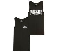 Tanktop LONSDALE "TUGHALL", Herren, Gr. L, schwarz-weiß (schwarz, weiß), Single Jersey, Obermaterial: 100% Baumwolle, Tops Tanktop (86691428-L) schwarz, weiß