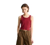 Tanktop MARC O'POLO DENIM, Damen, Gr. L, vivid cherry, Rippware, Obermaterial: 96% Baumwolle, 4% Elasthan, slim fit kurz, Rundhals, Tops Tanktop, slim cropped aus Stretch-Jersey (16650009-L) vivid che
