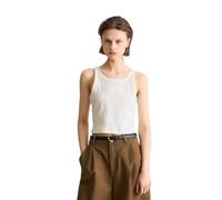 Tanktop MARC O'POLO DENIM, Damen, Gr. XL, silky weiß, Rippware, Obermaterial: 96% Baumwolle, 4% Elasthan, slim fit kurz, Rundhals, Tops Tanktop, slim cropped aus Stretch-Jersey (33486209-XL) silky wei
