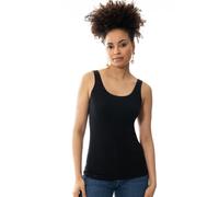 Tanktop MEY "Noblesse", Damen, Gr. 46, schwarz, Feinripp, Obermaterial: 100% Baumwolle, unifarben, Basic hüftbedeckend, tiefer Rundhals, Tops Tanktop, ohne auftragende Seitennähte, Slim Fit, tiefer Ru