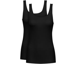 Tanktop MEY "Pure Sense", Damen, Gr. S (M), schwarz, Feinripp, Obermaterial: 50% Viskose, 46% Polyamid, 4% Elasthan, unifarben, figurbetont hüftbedeckend, tiefer Rundhals, Tops Tanktop, ohne auftragen
