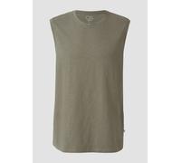 Tanktop mit Flammgarnstruktur und Logoprint XS Grün 2169507.7380.XS