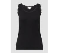 Tanktop mit Spitzenbesatz 32 schwarz 2172291.9999.32