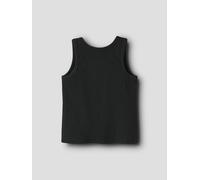 Tanktop NAME IT "NKFHEBA SLIM TANK TOP", Mädchen, Gr. 134/140, schwarz, Jersey, Obermaterial: 95% Baumwolle, 5% Elasthan, bedruckt, slim fit normal, Rundhals, Tops Tanktop, Baumwollmischung, slim fit