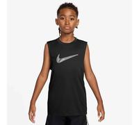 Tanktop NIKE "B NK DF MULTI SLVS TOP HBR", Jungen, Gr. M, schwarz, Obermaterial: 100% Polyester, normal, Rundhals, Tops Tanktop, sportliche Schnittform, für sportliche Aktivitäten, ohne Verschluss (58