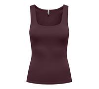 Tanktop ONLY "ONLEA S/L 2-WAYS FIT TOP JRS NOOS", Damen, Gr. XL, rot (winetasting), Jersey, Obermaterial: 94% Polyamid, 6% Elasthan, unifarben, figurbetont normal, eckiger Ausschnitt, Tops (52530336-X