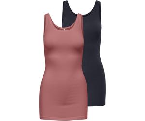 Tanktop ONLY "ONLLIVE - Slim-Fit Tanktops mit Stretch für optimalen Sitz", Damen, Gr. S, rosa (night sky pack:erot rose), Jersey, Obermaterial: 95% Baumwolle, 5% Elasthan, unifarben, slim fit Po-bedec