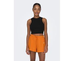 Tanktop ONLY "ONLVILMA S/L CROPPED TANK TOP JRS NOOS", Damen, Gr. M, schwarz, Jersey, Obermaterial: 95% Baumwolle, 5% Elasthan, unifarben, slim fit kurz, Rundhals, Tops Tanktop (49712954-M) schwarz