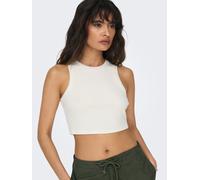 ONLY Tank Top Onlvilma S/L Cropped, Cloud Dancer, Damen Größe S