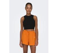Only Damen Tanktop Onlvilma S/L Cropped JRS Noos Schwarz XL