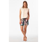 Pyjamaoberteil SCHIESSER "Mix + Relax", Damen, Gr. 40, 104, weiß, Single Jersey, Obermaterial: 95% Modal, 5% Elasthan, bequem hüftlang, Rundhals, Shirts, mit Rundhalsausschnitt, Modalmix (49563508-40)