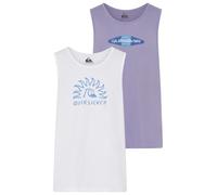 Tanktop QUIKSILVER "FREEDOM SHADE TANK PACK", Herren, Gr. 3XL, weiß, purp, Obermaterial: 100% Baumwolle, Tops Tanktop, sportlicher Stil, für sportliche Aktivitäten, ärmelloses Design (78895604-XXXL) w