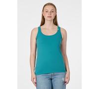Tanktop RAGWEAR "FLLOUKIA GOTS", Damen, Gr. XXL, teal grün, Jersey, Obermaterial: 100% Baumwolle, unifarben, normal, Rundhals, Tops Tanktop, Bestseller aus Single Jersey mit softem Finish und Knöpfen