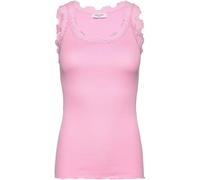 Tanktop ROSEMUNDE "Babette Silk Top", Damen, Gr. L, pink, Feinripp, Obermaterial: 70% Seide, 30% Baumwolle, körpernah hüftlang, tiefer Rundhals, Tops Tanktop, Vintage-Spitzenbesatz, breite Träger, fem