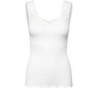 Tanktop ROSEMUNDE, Damen, Gr. L, weiß, Obermaterial: 55% Seide, 45% Baumwolle, V-Ausschnitt, Tops Tanktop, Vintage-Spitzenbesatz, feminin, beuquem, ohne Ärmel, Seidenmix (64857265-L)