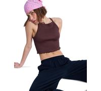Tanktop ROXY "As I Am", Damen, Gr. M, braun (french roast), Obermaterial: 68% Baumwolle, 28% Polyester, 4% Elasthan., Tops Tanktop (47705851-M) french roast