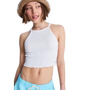 Tanktop ROXY "As I Am", Damen, Gr. XS, weiß (coconut milk), Obermaterial: 68% Baumwolle, 28% Polyester, 4% Elasthan., Tops Tanktop (77641031-XS) coconut milk