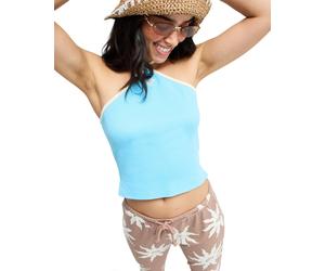 Tanktop ROXY "Meet Me At Corner", Damen, Gr. L, splish splash, Obermaterial: 95% Baumwolle, 5% Elasthan., Tops Tanktop (36029749-L) splish splash