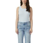 Tanktop S.OLIVER, Damen, Gr. 46, sky blau, Rippware, Obermaterial: 95% Baumwolle, 5% Elasthan, unifarben, regular fit normal, Rundhals, abgesteppte Kante, Tops Tanktop, in Rippoptik, Regular Fit, Rund