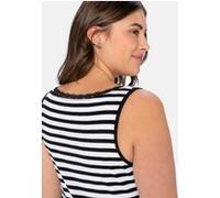 Sheego Damen Große Größen Tanktop mit Spitze am Ausschnitt Basicmode sportlich Rundhals-Ausschnitt Spitze