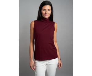 Tanktop SEIDEL MODEN, Damen, Gr. 34, rot (bordeaux,48), Jersey, Obermaterial: 95% Viskose, 5% Elasthan, unifarben, figurumspielend hüftbedeckend, Rundhals, Tops Tanktop, MADE IN GERMANY (85767261-34) 