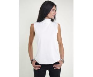 Tanktop SEIDEL MODEN, Damen, Gr. 40, weiß (sanftes weiß), Jersey, Obermaterial: 96% Viskose, 4% Elasthan, unifarben, figurumspielend hüftbedeckend, Rundhals, Tops Tanktop, MADE IN GERMANY (43031436-40