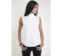Tanktop SEIDEL MODEN, Damen, Gr. 44, weiß (sanftes weiß), Jersey, Obermaterial: 96% Viskose, 4% Elasthan, unifarben, figurumspielend hüftbedeckend, Rundhals, Tops Tanktop, MADE IN GERMANY (43031436-44