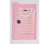 Tanktop SENSES.THE LABEL, Damen, Gr. 3XL, pink, Single Jersey, Material: 96% Baumwolle, 4% Elasthan, gestreift, slim fit normal, Rundhals, Tops Tanktop, mit Baumwolle (17163954-XXXL) pink