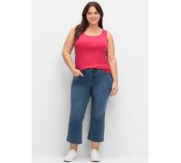 Tanktop SHEEGO, Damen, Gr. 48, pink (magenta), 100% Baumwolle, unifarben, Rundhals, Tops Tanktop (69752046-48) magenta