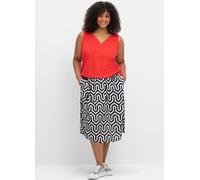 Tanktop SHEEGO, Damen, Gr. 56, rot, 100% Baumwolle, unifarben, V-Ausschnitt, Tops Tanktop (58340725-56) rot