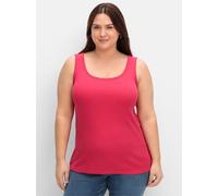 Tanktop SHEEGO, Damen, Gr. 58, pink (magenta), 100% Baumwolle, unifarben, Rundhals, Tops Tanktop (69752046-58) magenta