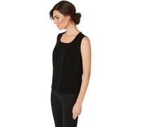 Tanktop "Shine aus Microfaser", Damen, Gr. 40, schwarz (jet schwarz), Web, Obermaterial: 100% Polyester, HERMANN LANGE COLLECTION, unifarben, normal, Rundhals, Tops Tanktop, in lockerer Passform (4128