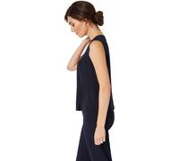 Tanktop "Shine aus Microfaser", Damen, Gr. 42, blau (marine), Web, Obermaterial: 100% Polyester, HERMANN LANGE COLLECTION, unifarben, normal, Rundhals, Tops Tanktop, in lockerer Passform (99744167-42)