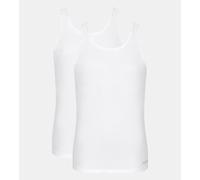 Tanktop SLOGGI "men GO ABC 2.0", Herren, Gr. L, weiß, Single Jersey, Obermaterial: 95% Baumwolle, 5% Elasthan, unifarben, regular fit hüftlang, Rundhals, Tops Tanktop, Rundhalsausschnitt, ärmellos, Re