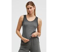 Tanktop SOCCX, Damen, Gr. L, schwarz, Rippware, Material: 100% Baumwolle, bedruckt, regular fit normal, V-Ausschnitt, Tops Tanktop, aus Baumwolle (59079701-L) schwarz